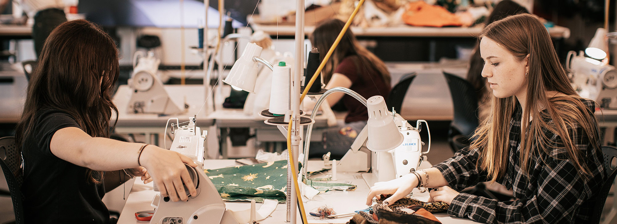 Students sewing