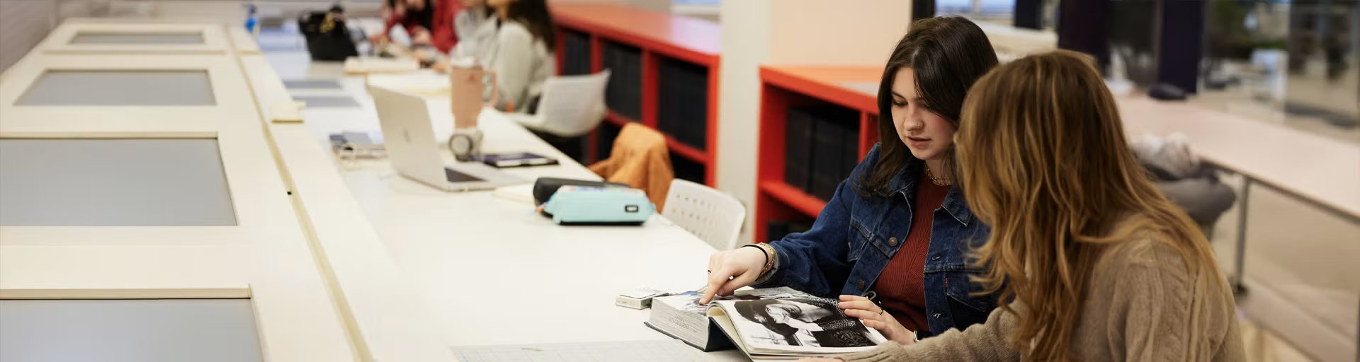 students studying